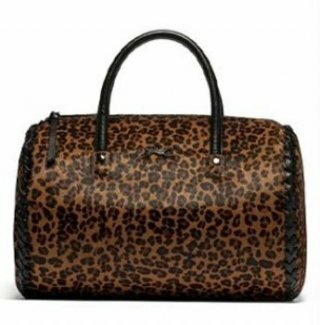 Прямоугольная сумка-тоут с леопардовым принтом и кожаной прошивкой по бокам от Bimba&Lola 2013-2013