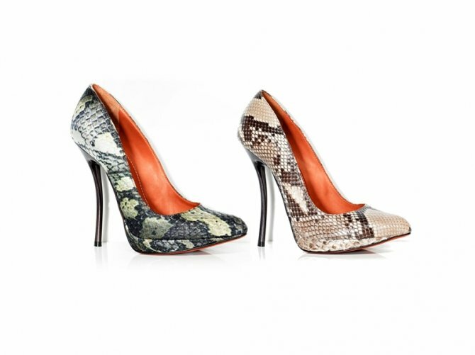 Модные туфли на высоком слегка выгнутом каблуке-шпильке из коллекции обуви весна 2013 от Lanvin.