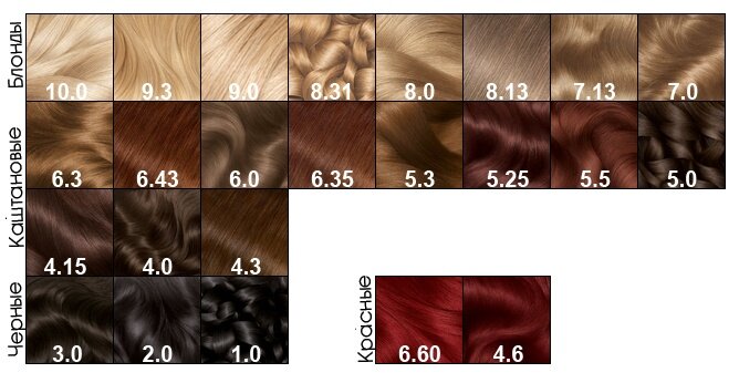 Каштановые оттенки в палитре краски для волос Garnier Olia