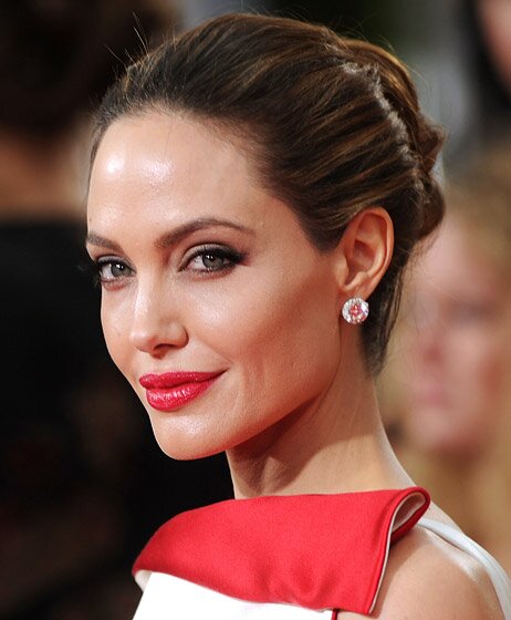 Анджелина Джоли на вручении премии Золотой Глобус в 2012 году