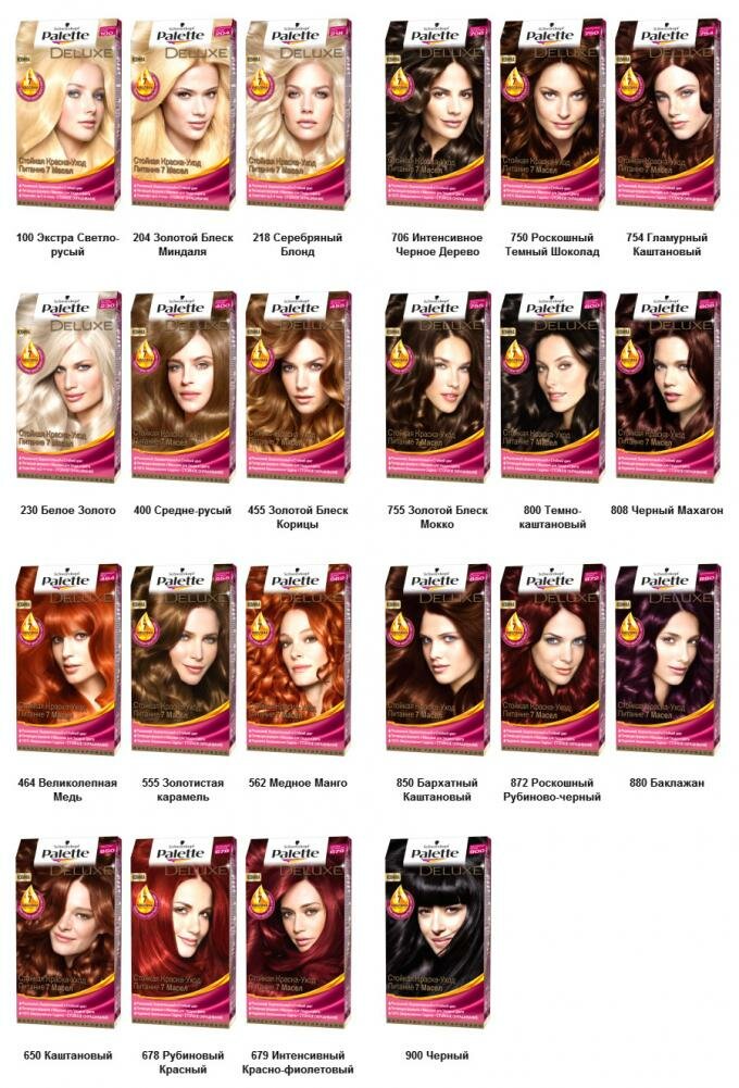Палитра краски для волос DELUXE - одна из самых популярных серий бренда палет.