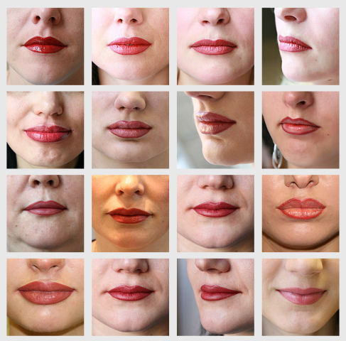 Варианты перманентного макияжа губ.